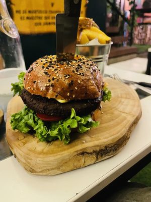 BBQ Burger  at Lounge del Brujo Vegan Kitchen & Bar Cayma in Arequipa