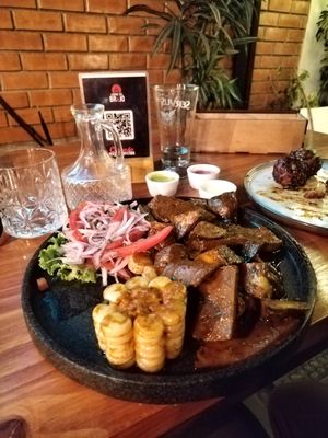 Anticuchos at Lounge del Brujo Vegan Kitchen & Bar Cayma in Arequipa