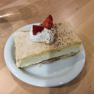 Vegan cream cake at Loving Hut - Na Porici in Prague