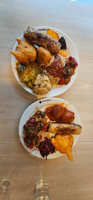 This much food was only $17!! at Loving Hut - Na Porici in Prague