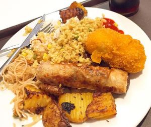 from the buffét at Loving Hut - Na Porici in Prague