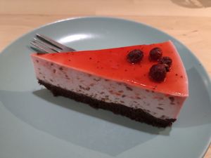 Cheese cake not fresh at all at Loving Hut - Na Porici in Prague