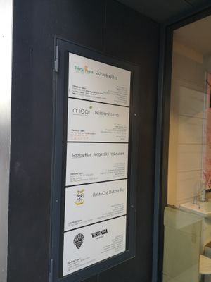 Outside at Loving Hut - Na Porici in Prague