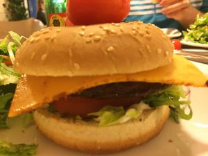 cheezeburger at Loving Hut - Na Porici in Prague