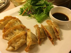 wontons at Loving Hut - Na Porici in Prague