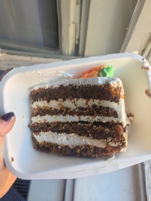 carrot cake at Loving Hut - Na Porici in Prague
