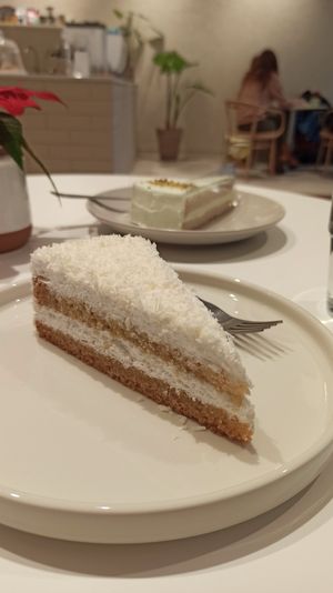 Raffaello cake at Loving Hut - Na Porici in Prague