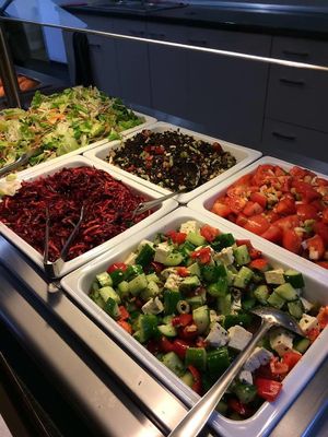 salad bar at Loving Hut - Na Porici in Prague