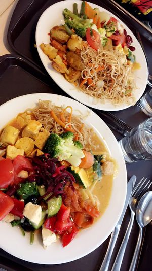 buffet  at Loving Hut - Na Porici in Prague