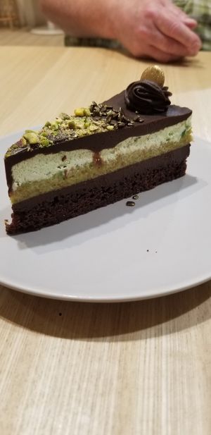 Dense chocolate. Under $5! Talk about a bargain. at Loving Hut - Na Porici in Prague