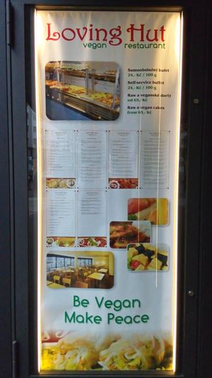 Poster at Loving Hut - Na Porici in Prague