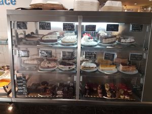 All those cakes! at Loving Hut - Na Porici in Prague