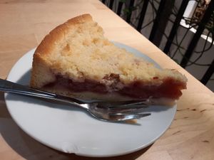 Strawberry cake. at Loving Hut - Na Porici in Prague