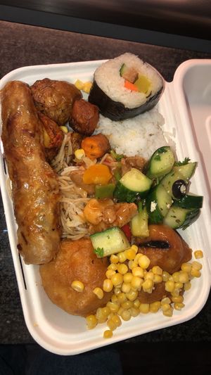 Buffet food  at Loving Hut - Na Porici in Prague