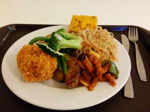 lunch buffet at Loving Hut - Na Porici in Prague