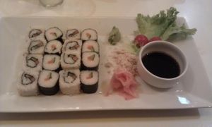 sushi at Loving Hut - Na Porici in Prague