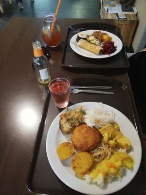 Buffet and fruit limo as well as ice coffee at Loving Hut - Na Porici in Prague