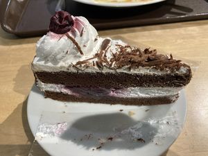 Schwarzwälder Kirsch Torte at Loving Hut - Na Porici in Prague