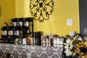 Coffee station at Fallen Leaf Bistro in Rochester
