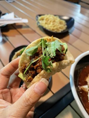 Vegan taco at JINYA Ramen Bar in San Jose