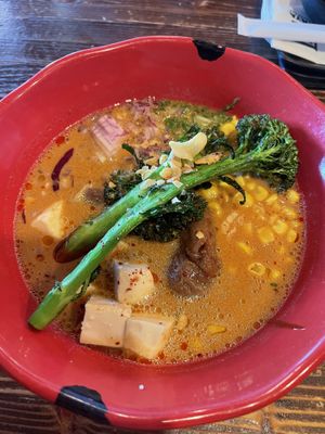 Flying vegan harvest ramen   at JINYA Ramen Bar in San Jose