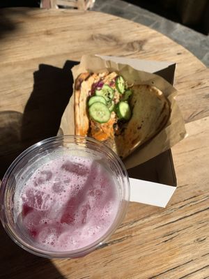 Garden wrap with tasty juice.  at Disneyland - Ronto Roasters in Anaheim