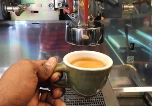 Espresso at Coffee Ideas in Auroville