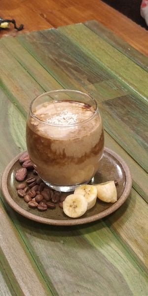 Moca smoothie at Coffee Ideas in Auroville