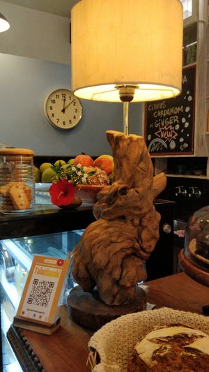 Food corner at Coffee Ideas in Auroville