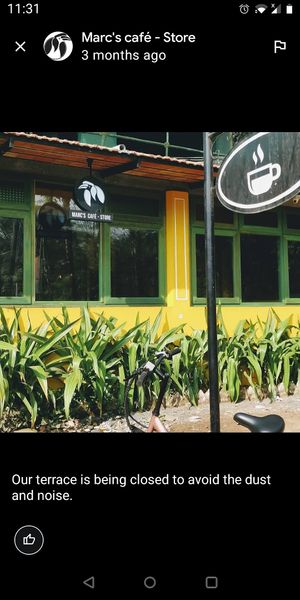Entrance at Coffee Ideas in Auroville