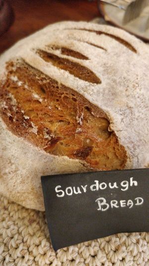Sourdough bread at Coffee Ideas in Auroville