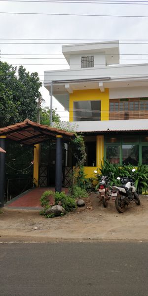 Our entrance at Coffee Ideas in Auroville