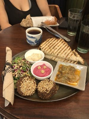 Falafel plate   at Coffee Ideas in Auroville