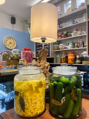 How we make cucumber and cauliflower Lactofermented pickles at Coffee Ideas in Auroville