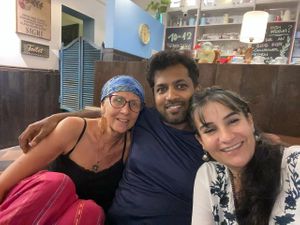 Cozy seating & atmosphere   at Coffee Ideas in Auroville