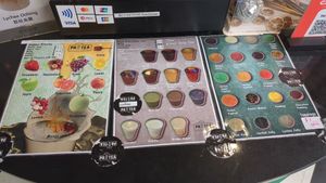 Various teas and toppings at PATEA in Glenelg