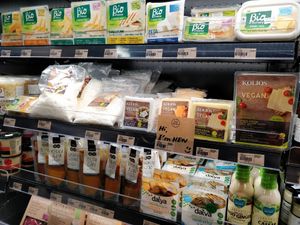 Variety of vegan cheese at Little Farms - Holland Village in Central Singapore