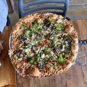 Chinese Take Out pizza  at Bad Tattoo Brewing in Penticton
