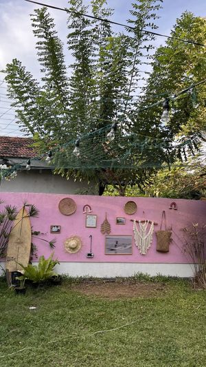 Outside   at Moochie's Cafe in Weligama