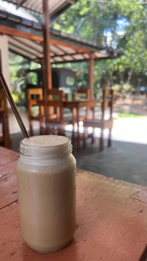 Latte  at Moochie's Cafe in Weligama