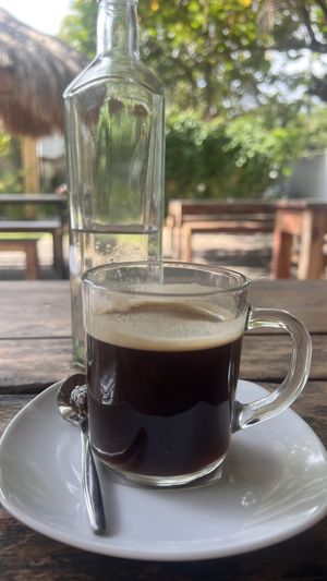 Espresso  at Moochie's Cafe in Weligama