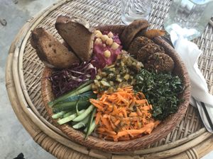 Falafel bowl  at Moochie's Cafe in Weligama