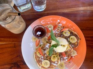Pancakes  at Moochie's Cafe in Weligama