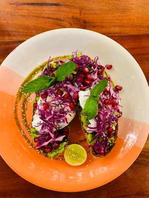 Best smashed avo ever! Can come without eggs!  at Moochie's Cafe in Weligama