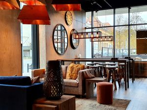 Cosy seats at Espresso House in Soenderborg