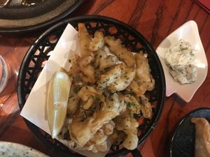 Vegan Calamari with Tartar sauce at Itadakizen in London