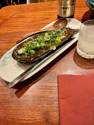 Miso glazed aubergine   at Itadakizen in London