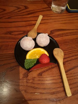 Passion fruit mochi at Itadakizen in London