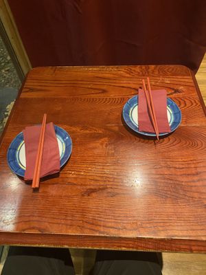 Cute table set up  at Itadakizen in London