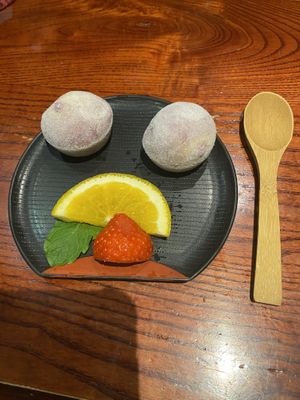 Passion fruit Mochi  at Itadakizen in London